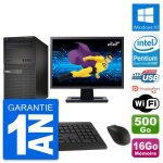 Pc tour dell xe2 mt ecran 22  intel g3220 ram 16go disque 500go windows 10 wifi