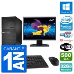 Pc tour dell xe2 mt ecran 22  intel g3220 ram 32go disque 500go windows 10 wifi
