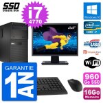 Pc tour dell xe2 mt ecran 22  intel i7 - 4770 ram 16go ssd 960go windows 10 wifi