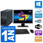 Pc tour fujitsu p2560 ecran 22  intel e5500 ram 4go disque 250go windows 10 wifi