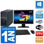 Pc tour fujitsu p2560 ecran 22  intel e5500 ram 4go disque 2to windows 10 wifi
