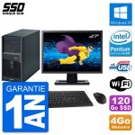 Pc tour fujitsu p2560 ecran 27  intel e5500 ram 4go ssd 120go windows 10 wifi