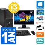 Pc tour fujitsu p920 ecran 27  intel i3 - 4130 ram 32go disque 1to windows 10 wifi