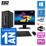 Pc tour hp 400 g3 mt ecran 27  pentium g4400 ram 8go ssd 960go windows 10 wifi