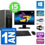 Pc tour hp 8100 ecran 19  core i5 - 650 ram 16go disque 250go windows 10 wifi
