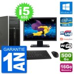 Pc tour hp 8100 ecran 19  core i5 - 650 ram 16go disque 500go windows 10 wifi