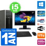 Pc tour hp 8100 ecran 27  intel core i5 - 650 ram 16go disque 1to windows 10 wifi