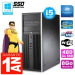 Pc tour hp compaq 8200 core i5 - 2400 ram 8go disque 480go ssd graveur dvd wifi w7