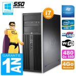 Pc tour hp compaq 8200 core i7 - 2600 ram 4go disque 480go ssd graveur dvd wifi w7
