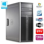 Pc tour hp elite 8000 cmt core2duo e8400 3ghz 16go disque 2to graveur wifi win 7