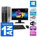 Pc tour hp elite 8300 ecran 19  intel g630 ram 8go disque 250go windows 10 wifi