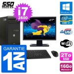 Pc tour hp pro 3400 mt ecran 27  core i7 - 2600 ram 16go ssd 2to windows 10 wifi