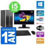 Pc tour hp pro 6200 cmt ecran 19  i5 - 2400 ram 4go disque 250go windows 10 wifi