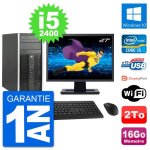 Pc tour hp pro 6200 cmt ecran 27  i5 - 2400 ram 16go disque 2to windows 10 wifi
