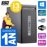 Pc tour hp prodesk 400 g2 mt core i3 - 4130 ram 8go ssd 240go windows 10 wifi