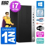 Pc tour hp prodesk 600 g3 mt intel core i7 - 6700 ram 32go ssd 2to windows 10 wifi