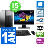 Pc tour hp z240 mt ecran 22  intel i5 - 6500 ram 8go disque 500go windows 10 wifi