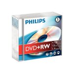 Philips - 5 x dvd + rw - 4. 7 go 4x - boîtier cd Philips - 5 x dvd + rw - 4. 7 go 4x - boîtier cd