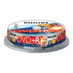 Philips dr4s6b10f - 10 x dvd + r - 4. 7 go (120 minutes) 16x - spindle Philips dr4s6b10f - 10 x dvd + r - 4. 7 go (120 minutes) 16x - spindle