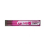 Pilot pochette de 3 recharges pour roller frixion point pointe aiguille fine (0, 5mm). encre rose