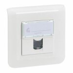Prise rj45 cat 6  vis complet mosaic - blanc