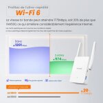 R�p�teur wifi 6 mesh amplificateur wifi ax1800 - tenda a27 - extender wifi 6 wi - fi booster, 2 * 5dbi ...