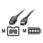 Roline - c�ble ieee 1394 - firewire 800 (m) pour firewire 6 broches (m) - 1. 8 m - noir