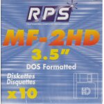 Rps 10 disquettes 3, 5  mf - 2hd 1. 44mb dos formatted