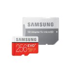 Samsung evo plus carte mmoire 256 go - classe 10 avec adaptateur sd microsdxc uhs - i