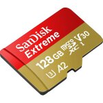 Sandisk extreme 128 go carte mmoire microsdxc + adaptateur sd a2 jusqu' 160 mo / s, classe 10, u3, ...