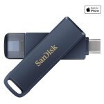 Sandisk phone drive - cl� usb - 64 go - usb - c / lightning - bleu ciel m�tallis�