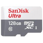 Sandisk ultra - carte m�moire flash (adaptateur microsdxc vers sd inclus(e)) - 128 go - class 10 - microsdxc ...