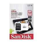 Sandisk ultra - carte m�moire flash (adaptateur microsdxc vers sd inclus(e)) - 128 go - uhs - i / class10 ...
