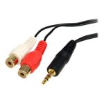 Startech. com 6 ft. (1. 8 m) 3. 5mm to rca cable - 3. 5mm to 2x rca - male / female - 3. 5mm to rca (mu1mfrca) ...
