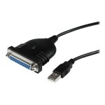 Startech. com cble adaptateur de 1. 80m usb vers 1 port parallle db25 pour imprimante - 1x usb a mle ...