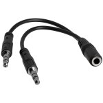 Startech. com c�ble s�parateur de casque 4 broches de 3, 5 mm vers 2 x 3 broches de 3, 5 mm - f / m - ...