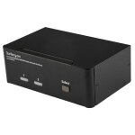 Startech. com commutateur kvm 2 ports displayport, usb et audio - switch kvm - 2560 x 1600 - commutateur ...