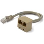 Startech. com splitter rj45 - cat5 / cat 5e - r�partiteur ethernet 2 vers 1 - 1x rj45 (m) 2x rj45 (f) ...