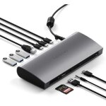 Station d'accueil tout - en - un thunderbolt 4 multiports avec adaptateur secteur satechi gris