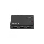 Switch video lanberg 3 x hdmi + micro usb negro control remoto Switch video lanberg 3 x hdmi + micro usb negro control remoto