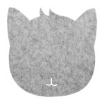 Tapis de souris de chat forme anti - statique gris - ebuy