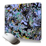 Tapis de souris souple motif effet marbre illusion colore texture mouse pad antiderapant gaming ordinateur ...