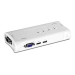 Trendnet tk 407k - commutateur kvm - 4 x kvm port(s) - 1 utilisateur local - de bureau