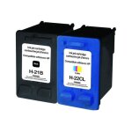 Uprint h - 21 / 22 pack - capacit� xl - noir, couleur - compatible - remanufactur� - cartouche d'encre ...