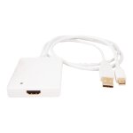 Urban factory adapter mini display port to hdmi with audio for mac (usb), white - convertisseur vido ...