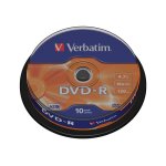 Verbatim - 10 x dvd - r - 4. 7 go 16x - argent mat - spindle