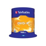 Verbatim - 100 x dvd - r - 4. 7 go 16x - argent mat - spindle