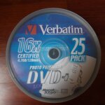 Verbatim - 25 x dvd + r - 4. 7 go 16x - surface imprimable photo large - spindle Verbatim - 25 x dvd + r - 4. 7 go 16x - surface imprimable photo large - spindle