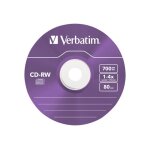 Verbatim - 5 x cd - rw - 700 mo (80 min) 4x - botier cd troit