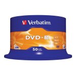 Verbatim - 50 x dvd - r - 4. 7 go 16x - argent mat - spindle